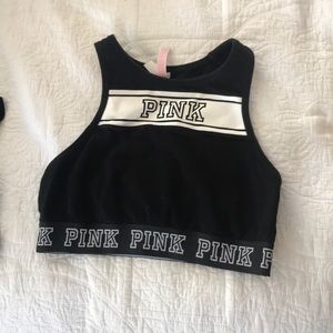 Pink sports bra